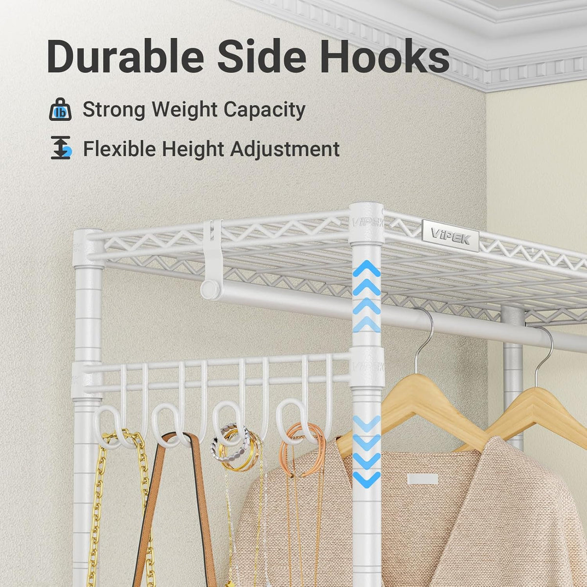 VIPEK L4 Garment Rack L Shaped Clothes Rack for Corner, Freestanding Portable Wardrobe Closet Heavy