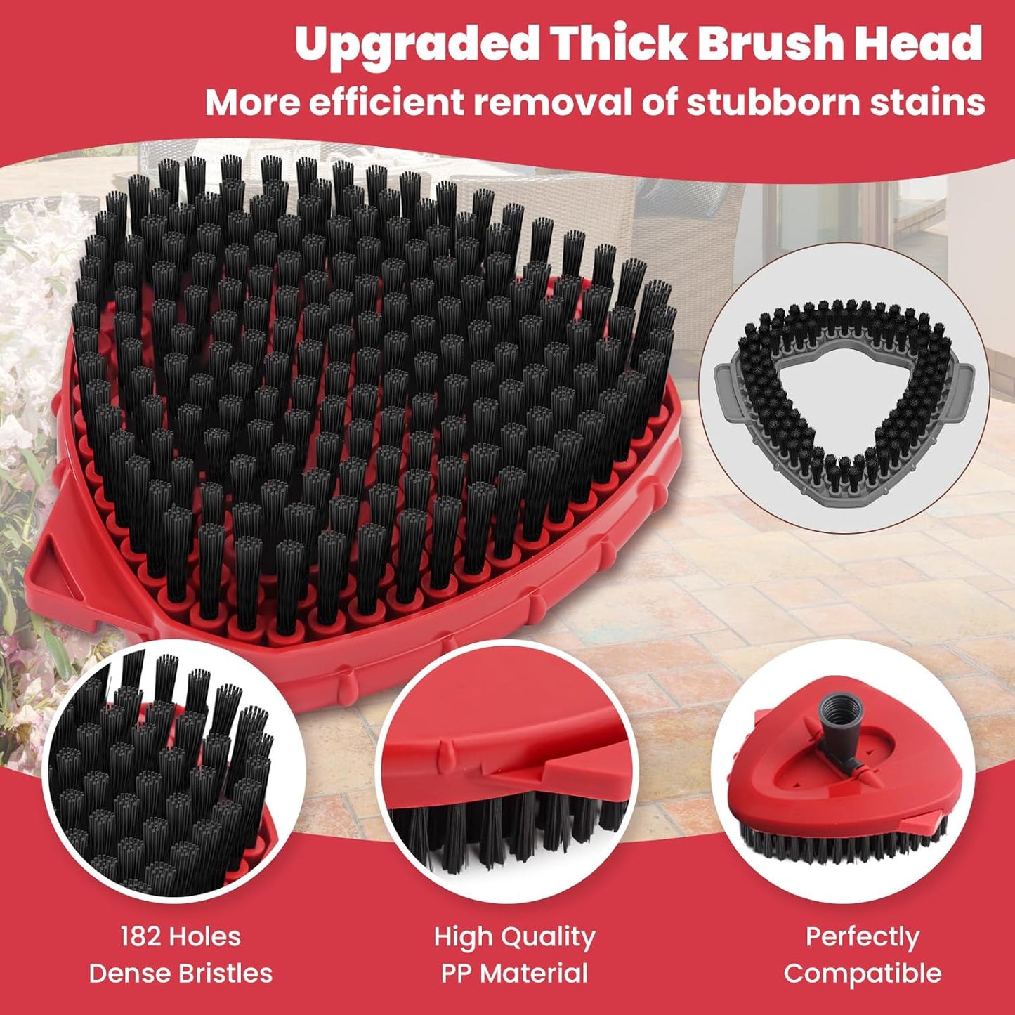2 Pack Scrub Brush Attachment Compatible with O Cedar EasyWring Microfiber Spin Mop 1 Tank System