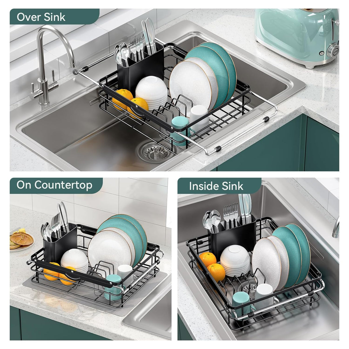Over the Sink Dish Drying Rack,In Sink Dish Drying Racks,Expandable Dish Rack Over Sink