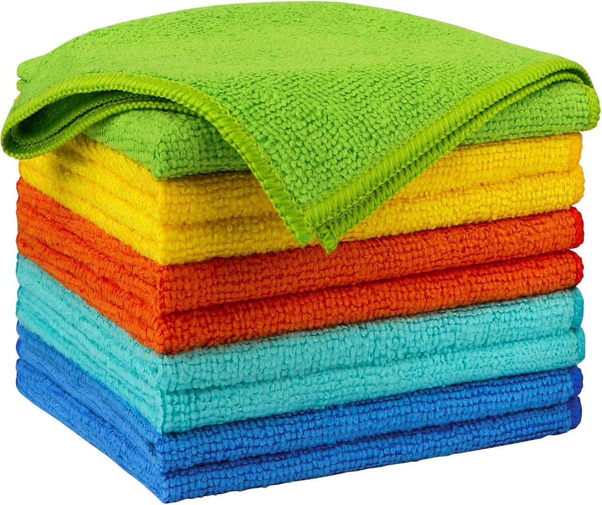 AIDEA Microfiber Cleaning Cloth 10PK, Micro Fiber Cloth for Cleaning Cars, Premium All Purpose Car