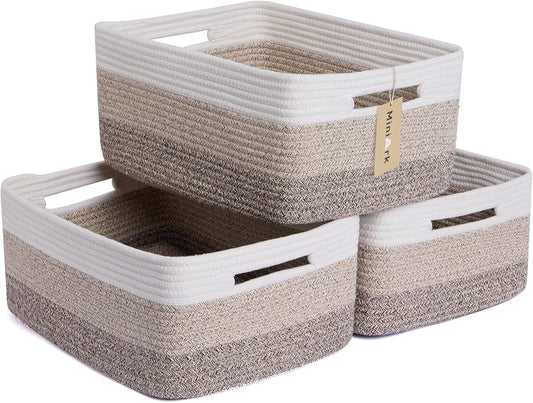 Large Storage Baskets for Organizing, Closet Shelf Baskets for Clothes Blanket Towels, Baby