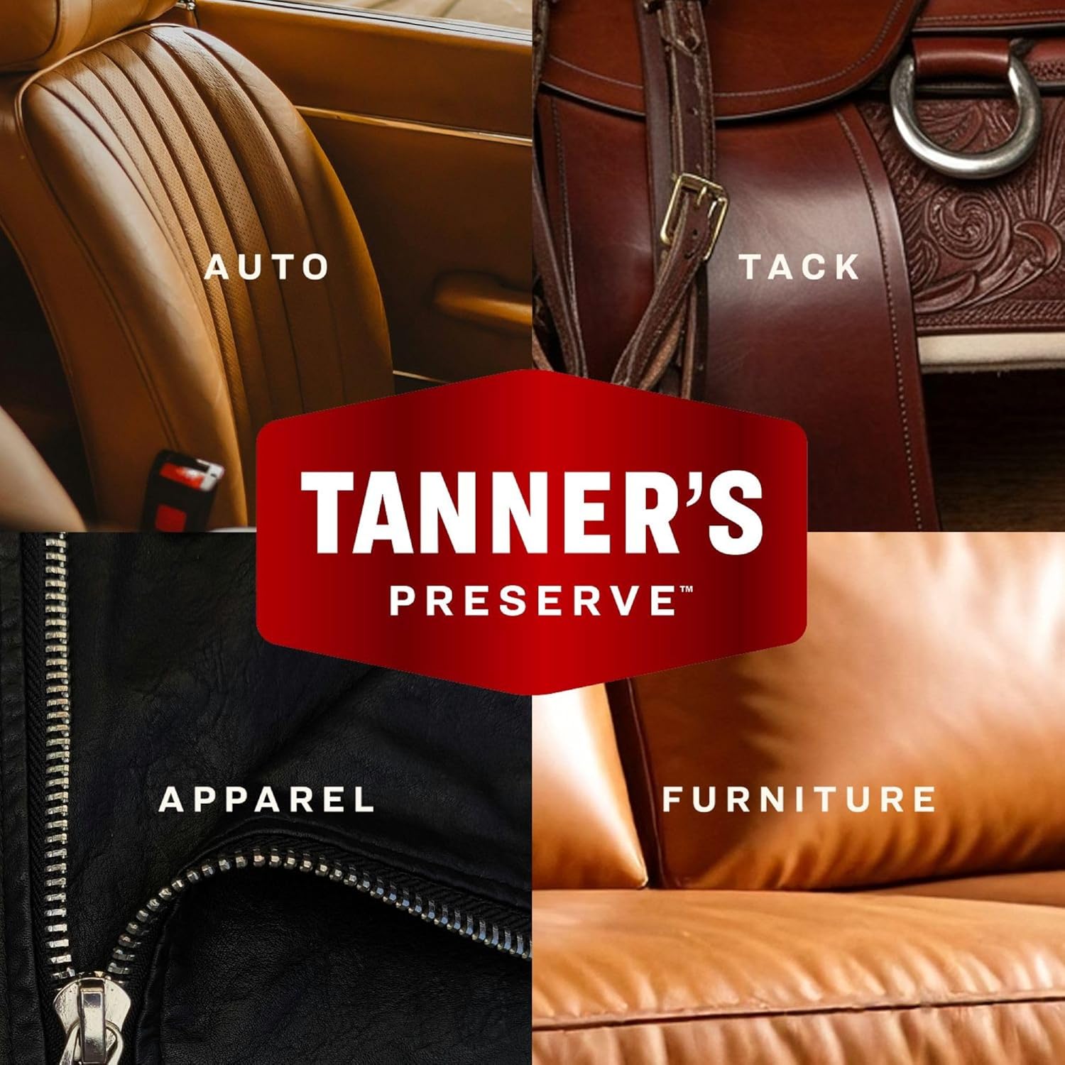 Tanner's Preserve Leather Cleaner & Conditioner Duo Pack, Cleans, Rejuvinates & Restores Finished