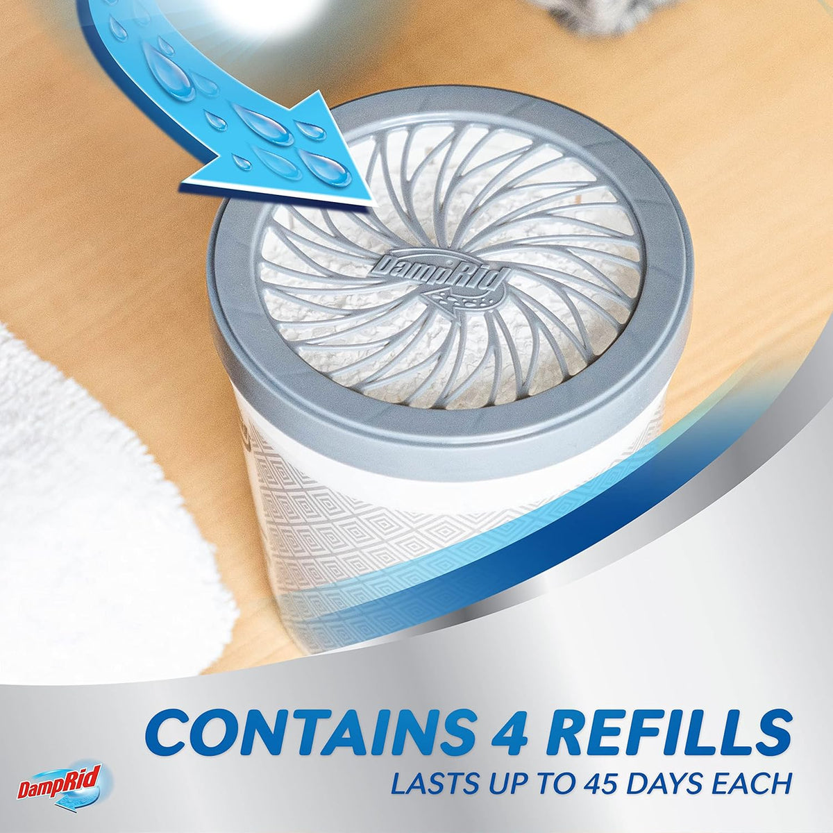 DampRid Refill Bag, 4-Pack - Fresh Scent Moisture Absorbers for Rooms with Excess Humidity