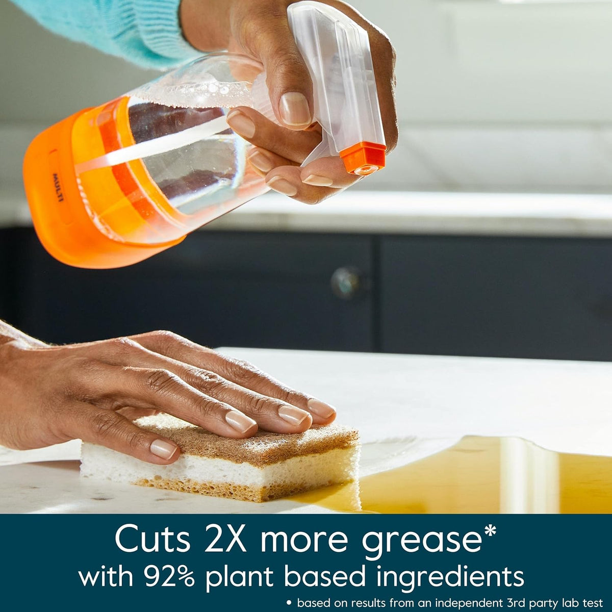 Grove Co. Multi Purpose Cleaner, Refill Concentrate (2 x 1 Oz) + Glass Spray Bottle (16 Oz)