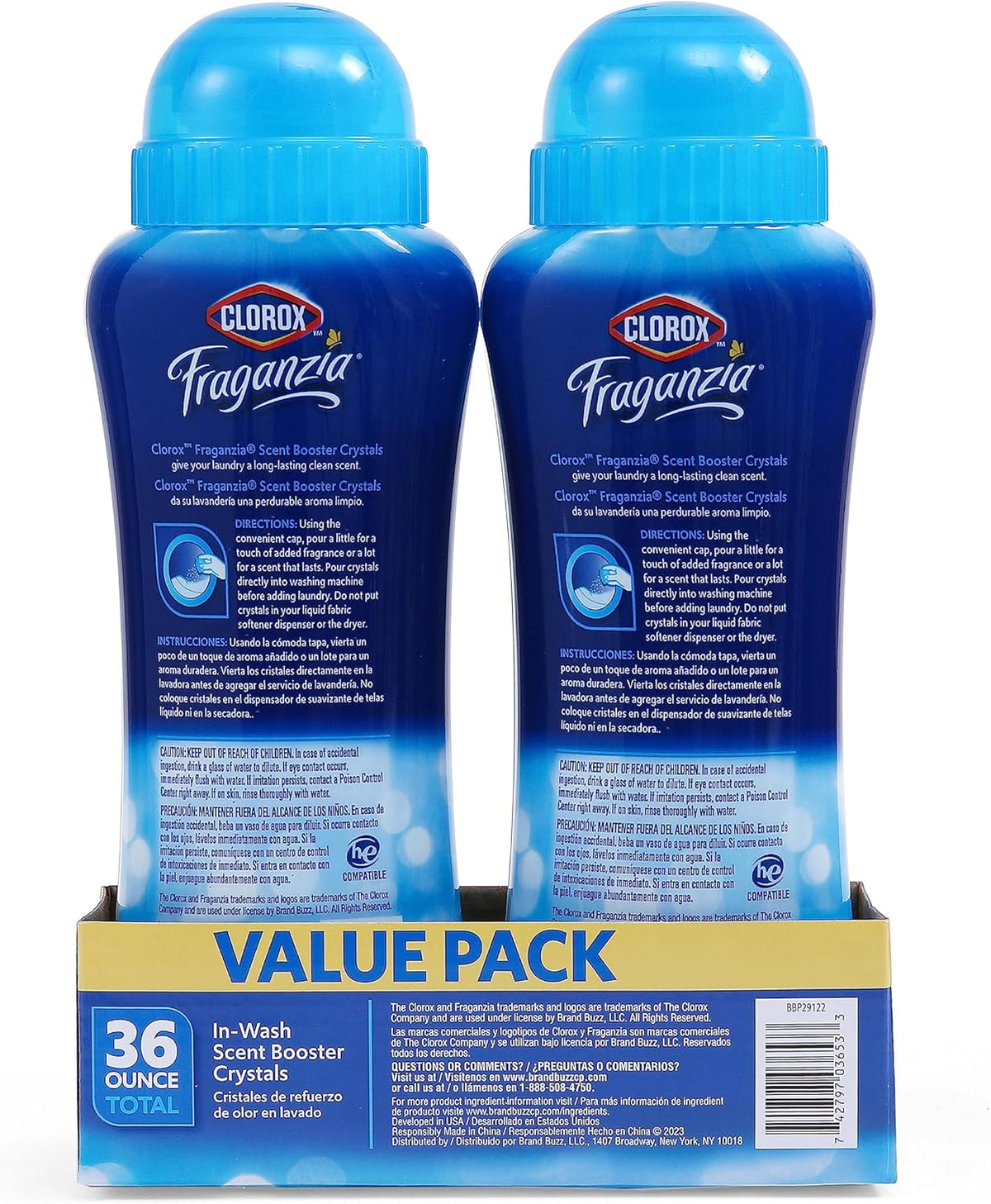 Clorox Fraganzia Laundry Scent Booster Crystals in Linen Scent - Scented In-Wash Freshener Beads
