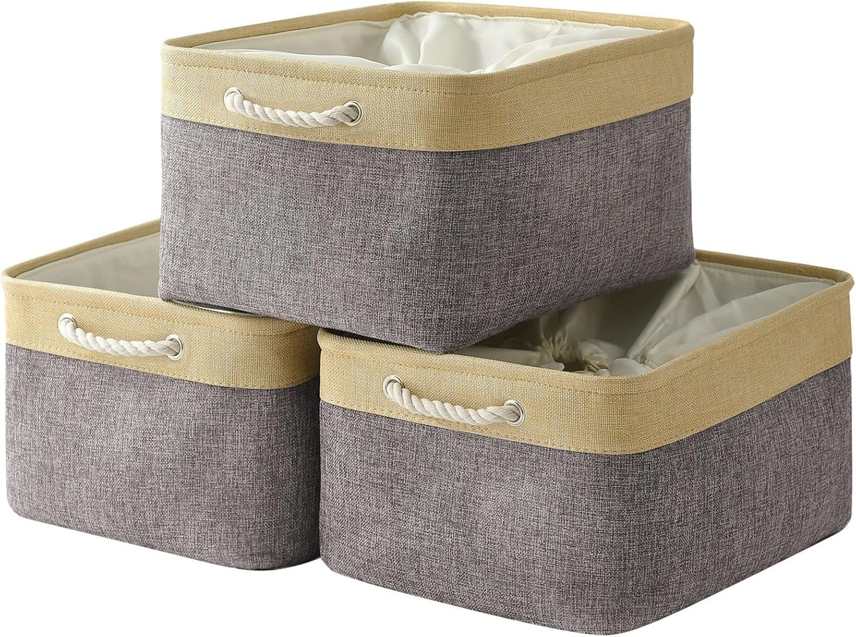 TheWarmHome Storage Baskets for Organizing, Extra Large-3Pack, 17.7L×13.8W×9.8H inch Large Sturdy