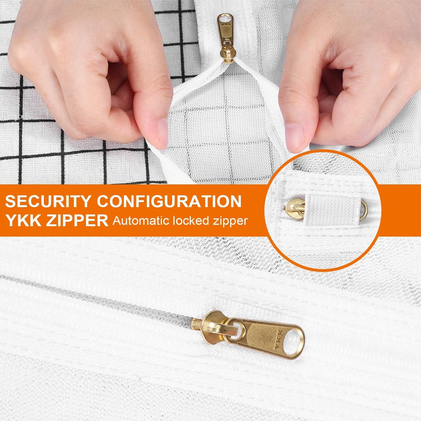 Reusable Mesh Laundry Bags, Delicates Garment Washing Bags for Travel/College, Durable Zipper