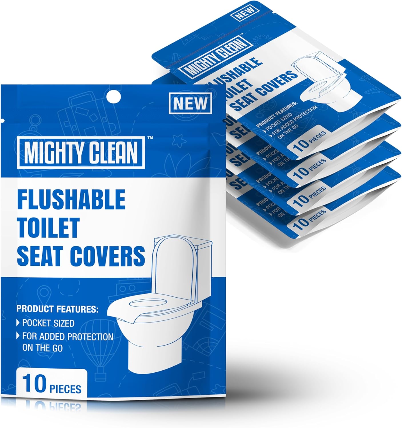 Toilet Seat Covers Flushable - Upgraded XL Size| Biodegradable Paper Covers for Adults, Kids