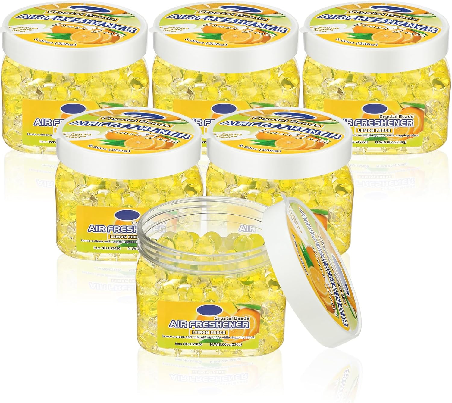 6 Pcs Air Freshener Gel Beads Bulk Odor Eliminator Beads Odor Removing Gel for Home, Bathrooms