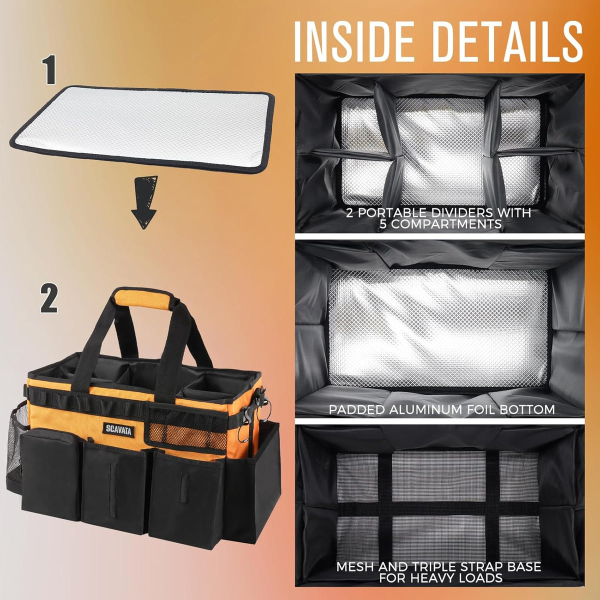 Wearable Cleaning Caddy Bag, Cleaning Caddy Supplies Organizer with Handle & Shoulder Straps for