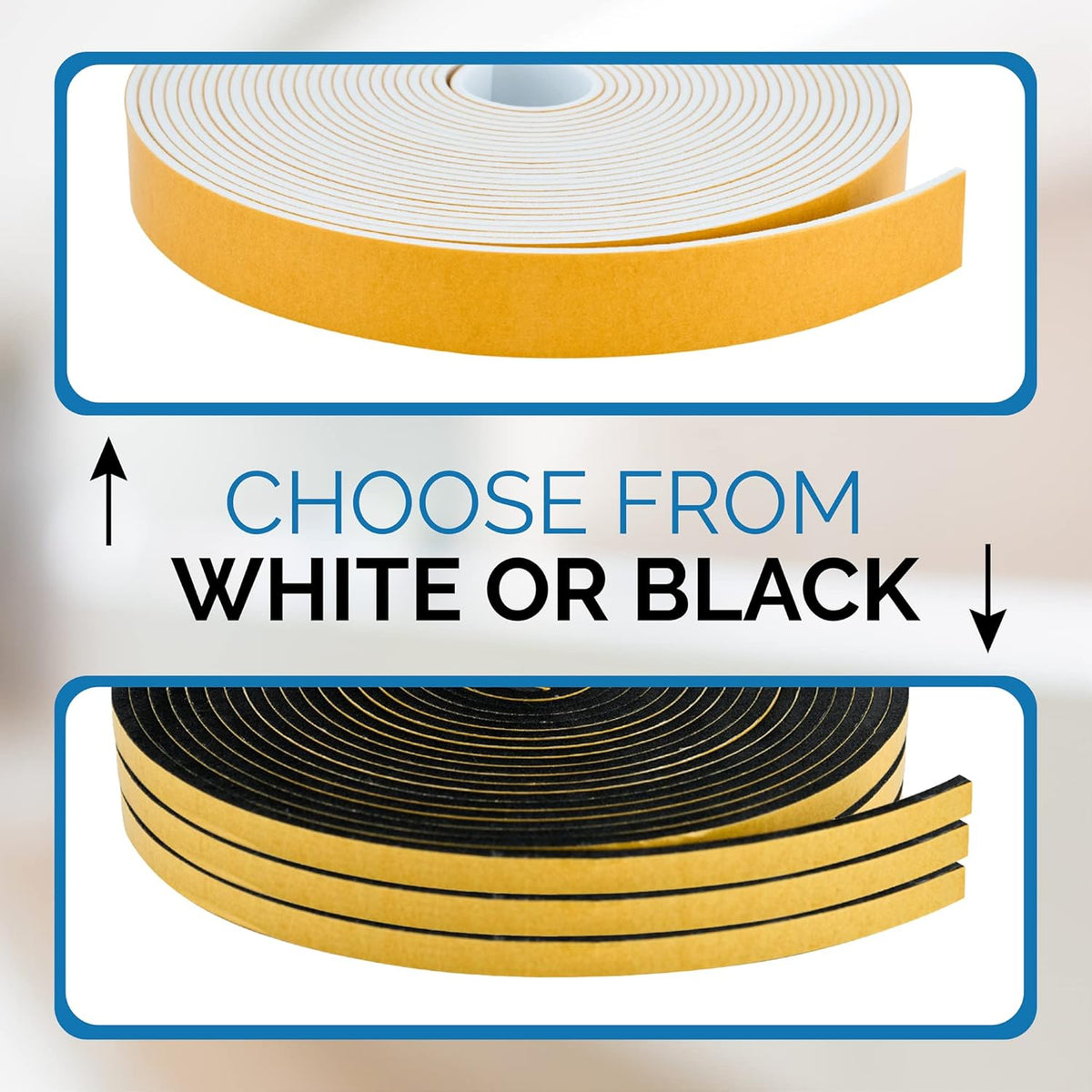 High Density Foam Weather Stripping Door Seal Strip Insulation Tape Roll for Insulating Door Frame