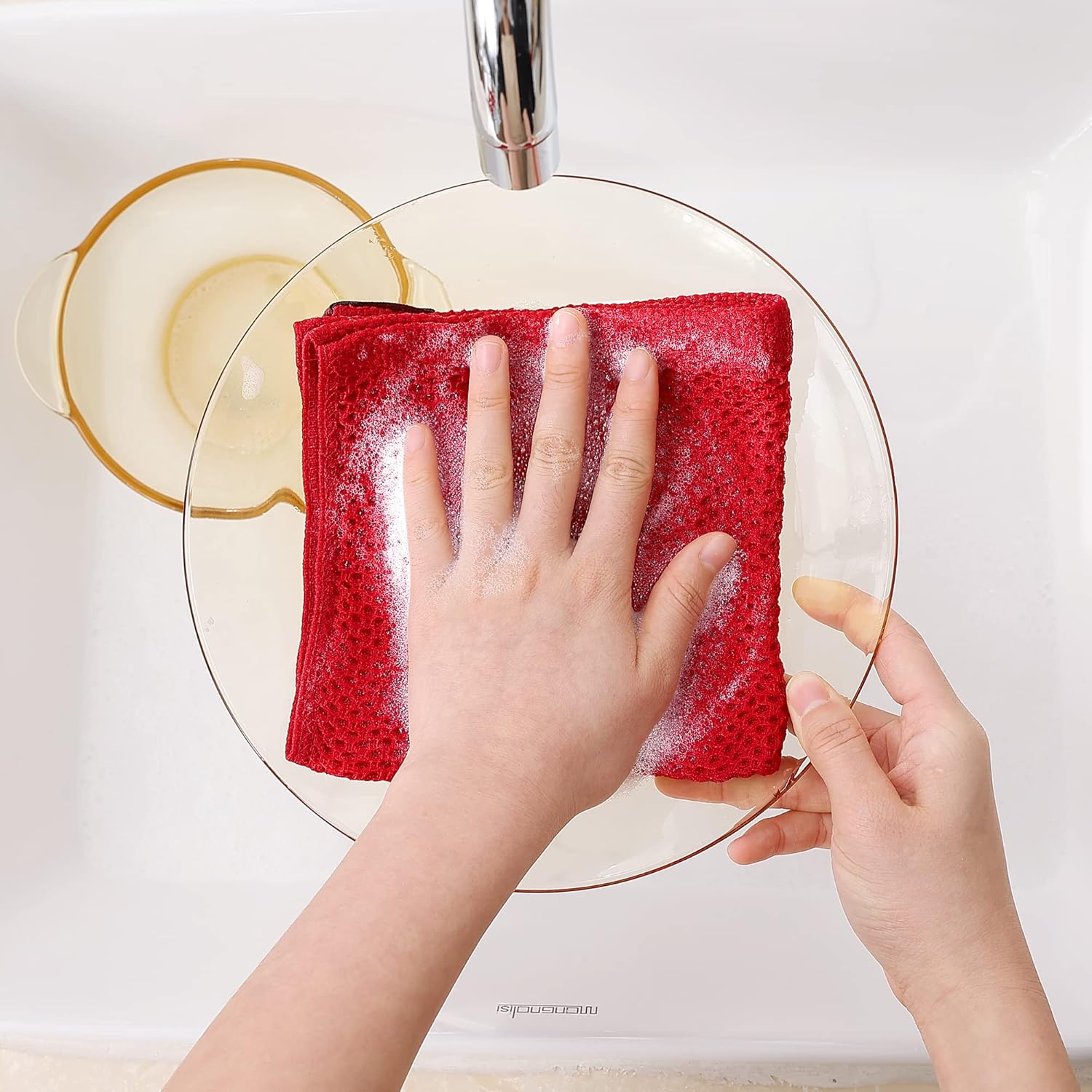 Homaxy 100% Cotton Waffle Weave Kitchen Dish Cloths, Ultra Soft Absorbent Quick Drying Dish Towels