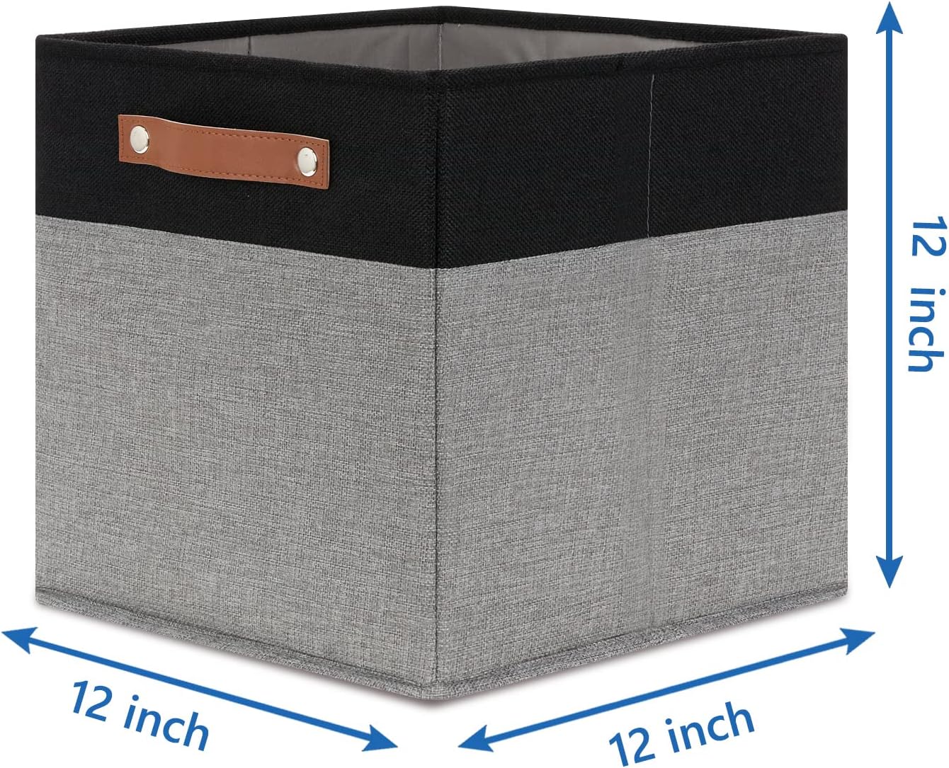 Temary Fabric Cube Storage Bins 12 Inch Decorative Storage Cubes Baskets 4 Pack Foldable Cube