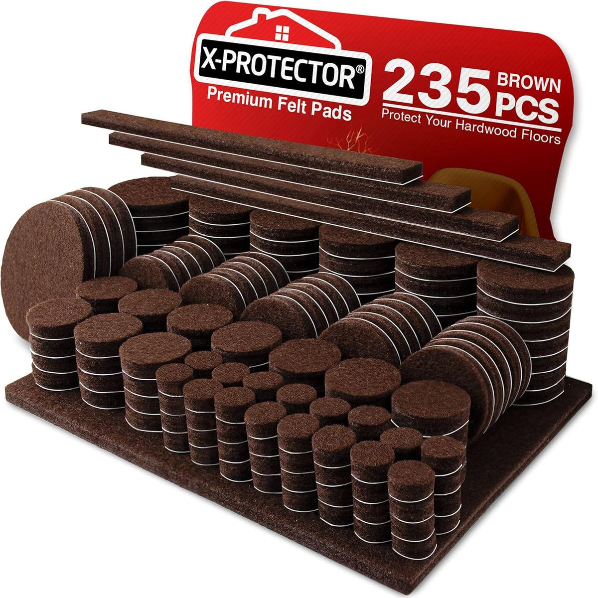Felt Furniture Pads X-PROTECTOR 235 PCS Premium Furniture Pads - Felt Pads Furniture Feet Best Wood