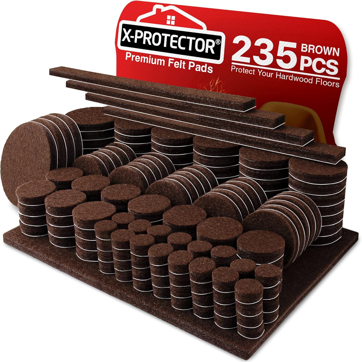 Felt Furniture Pads X-PROTECTOR 235 PCS Premium Furniture Pads - Felt Pads Furniture Feet Best Wood