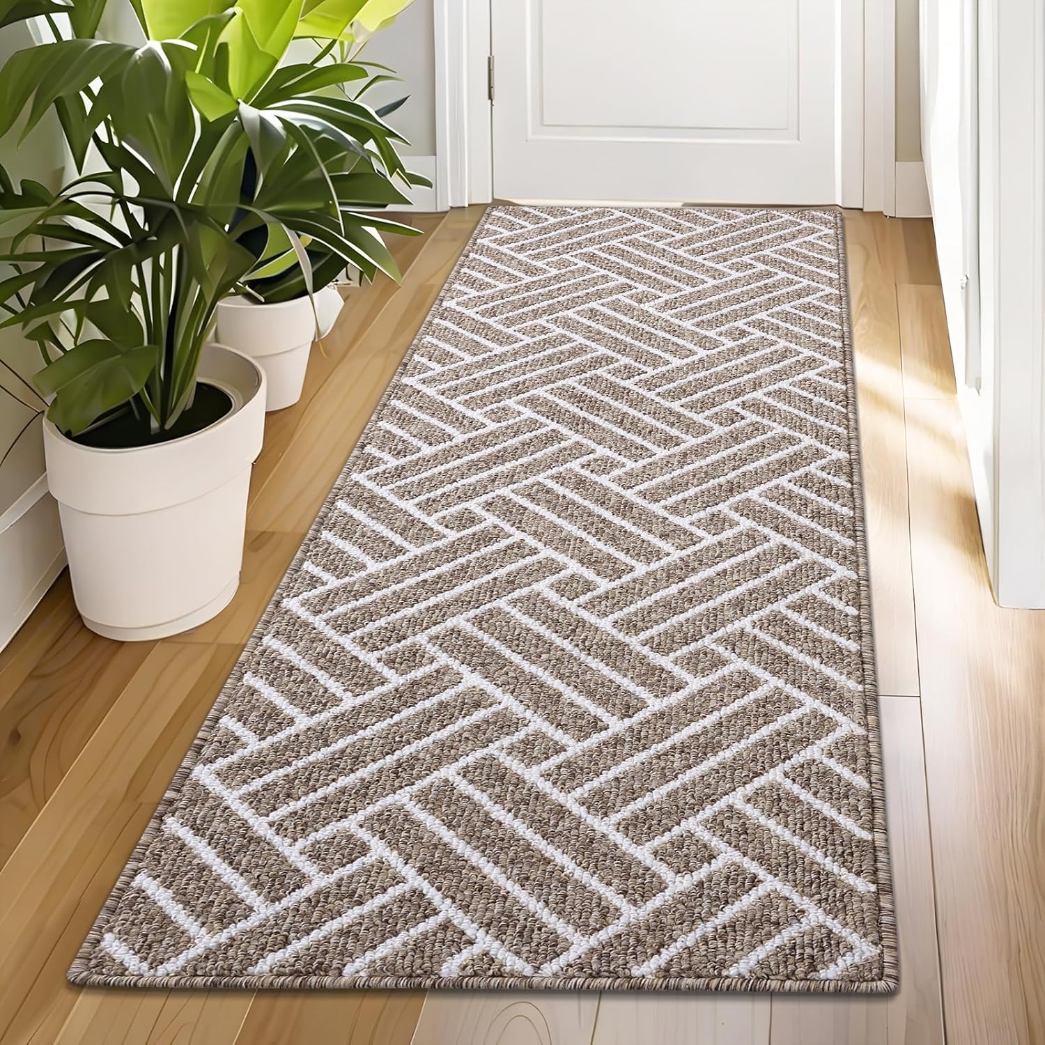 OLANLY Runner Indoor Door Mat, 59x23 Inch, Dirt Resistant and Absorbent, Non-Slip Rubber Backing