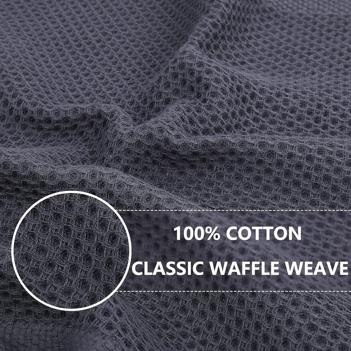 Homaxy 100% Cotton Waffle Weave Kitchen Dish Towels, Ultra Soft Absorbent Quick Drying Cleaning