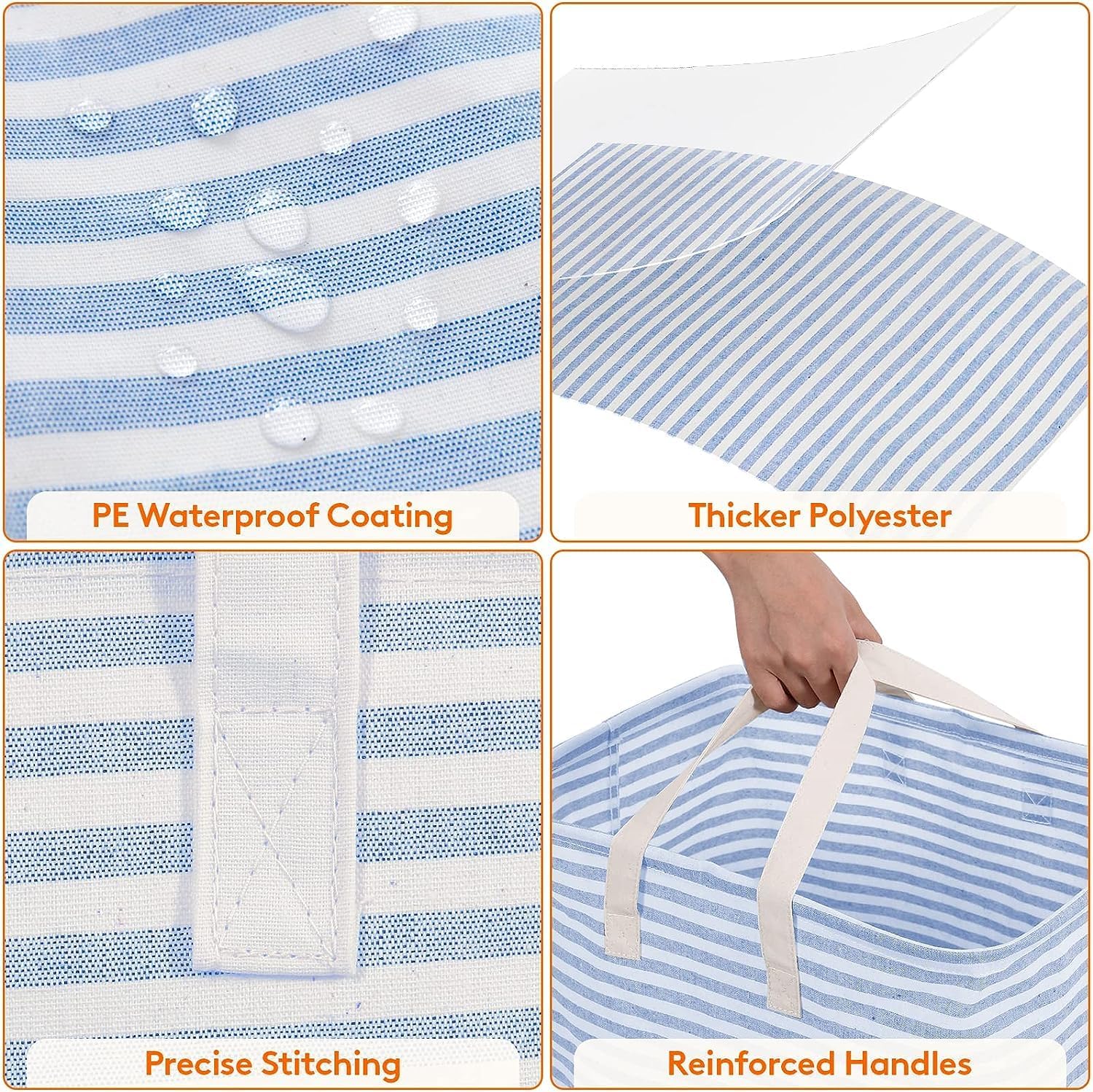Lifewit 3 Pack Laundry Hamper Large Collapsible Laundry Baskets, Freestanding Waterproof Clothes