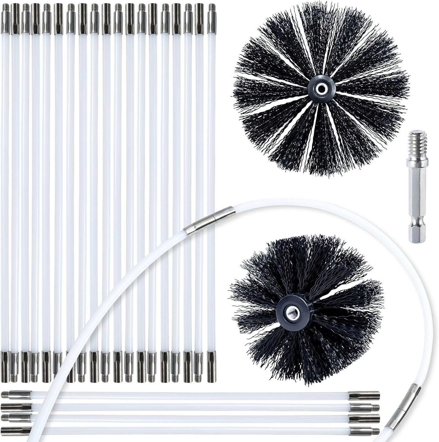 HOKLNUSE Dryer Vent Cleaner Kit Chimney Sweep Cleaning Tools Pellet Stove Cleaner Kit Air Dryer