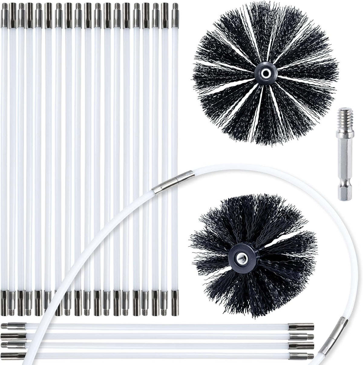 HOKLNUSE Dryer Vent Cleaner Kit Chimney Sweep Cleaning Tools Pellet Stove Cleaner Kit Air Dryer