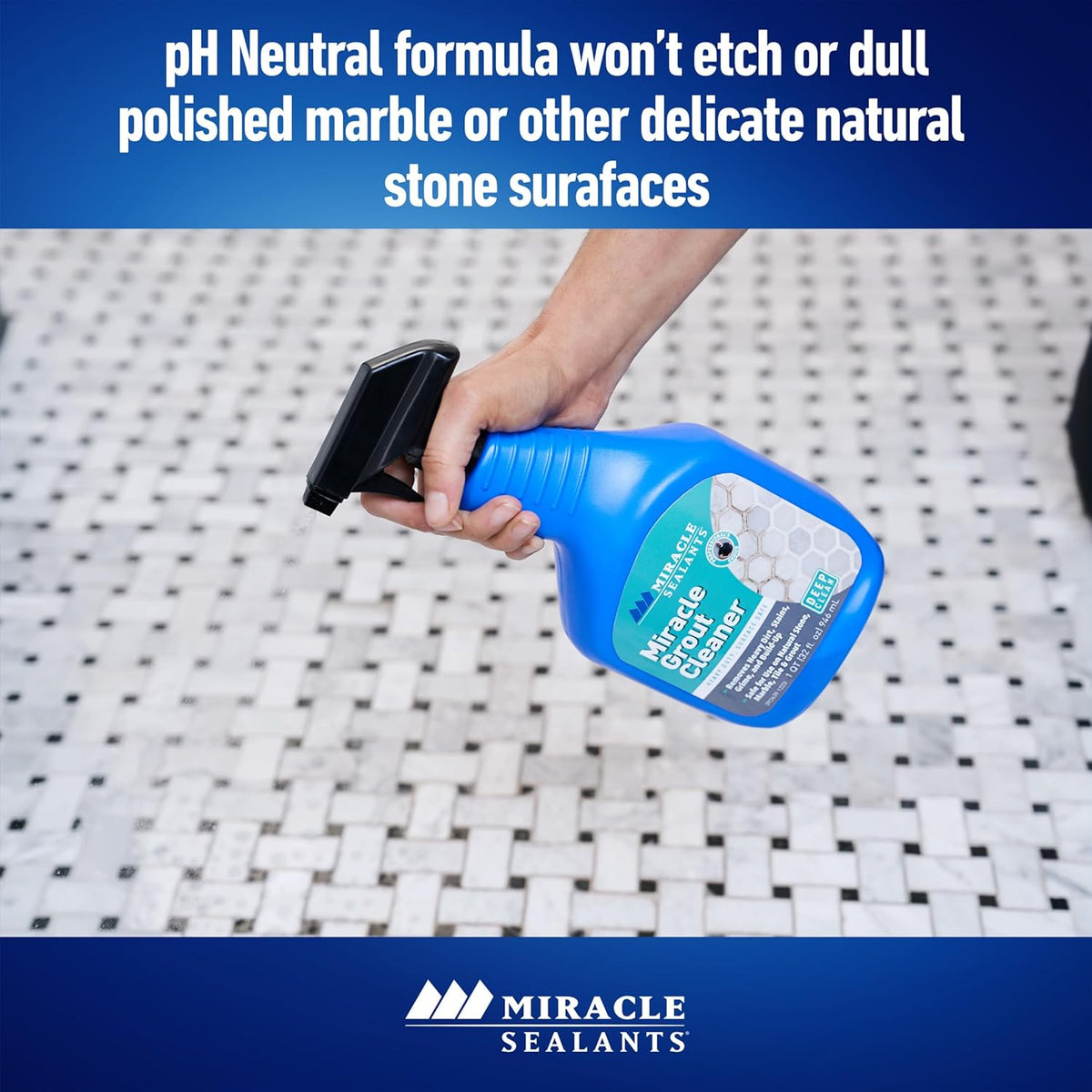 Miracle Sealants Heavy Duty Miracle Grout Cleaner Spray for Natural Stone, Marble, Tile & Grout