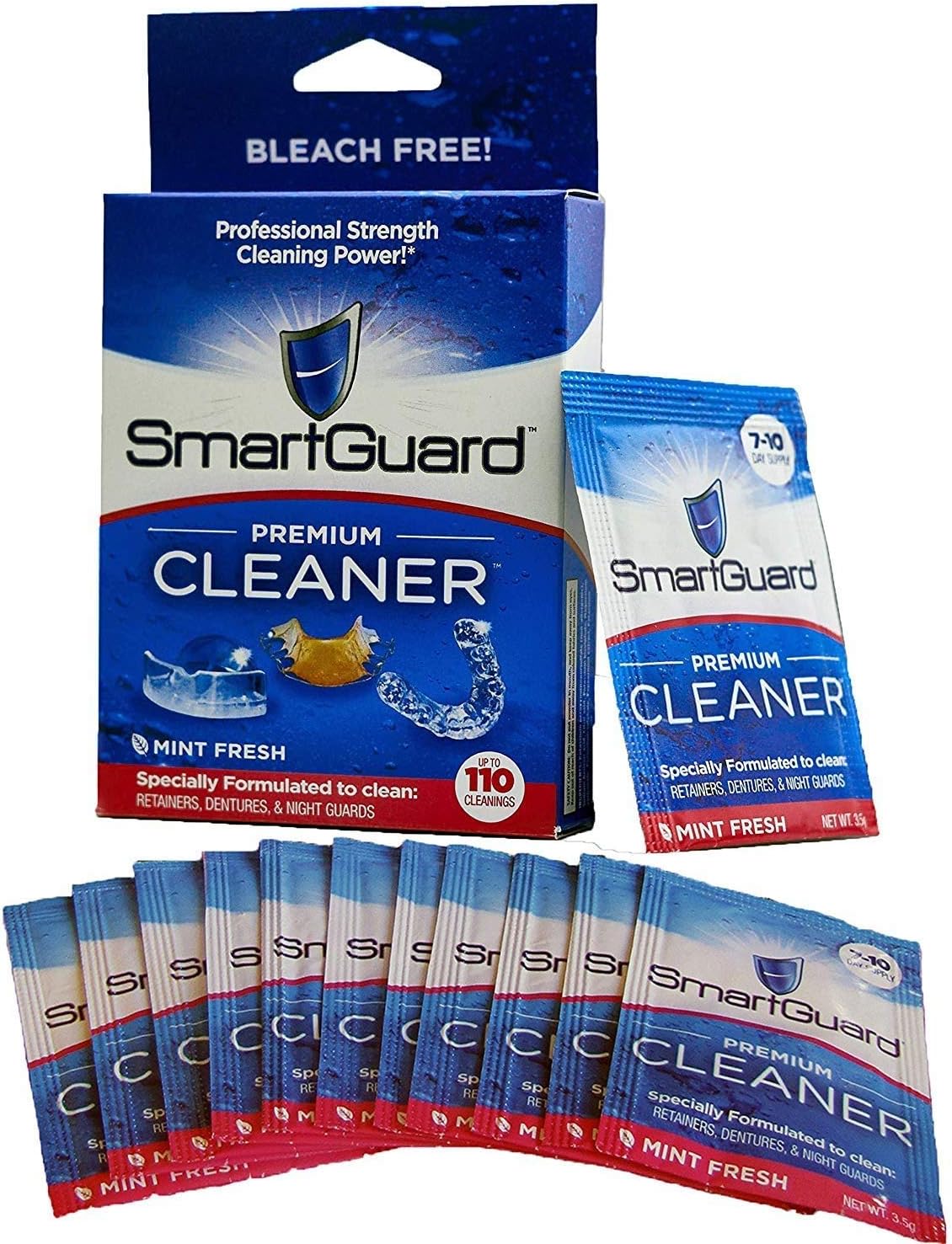 SmartGuard Premium Cleaner Crystals –(110 Cleanings)- Removes Stain, Plaque & Bad Odor from