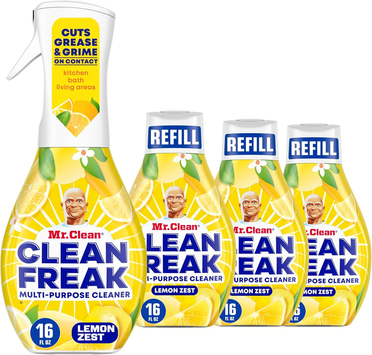 Mr. Clean Clean Freak Multi Surface Cleaning Spray, Deep Cleaning Mist Starter Kit and Refill