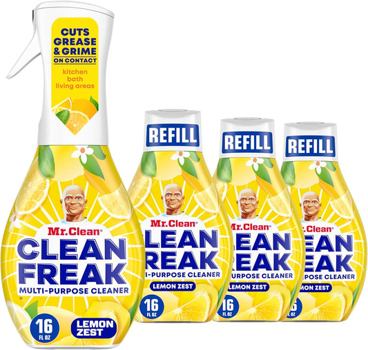 Mr. Clean Clean Freak Multi Surface Cleaning Spray, Deep Cleaning Mist Starter Kit and Refill