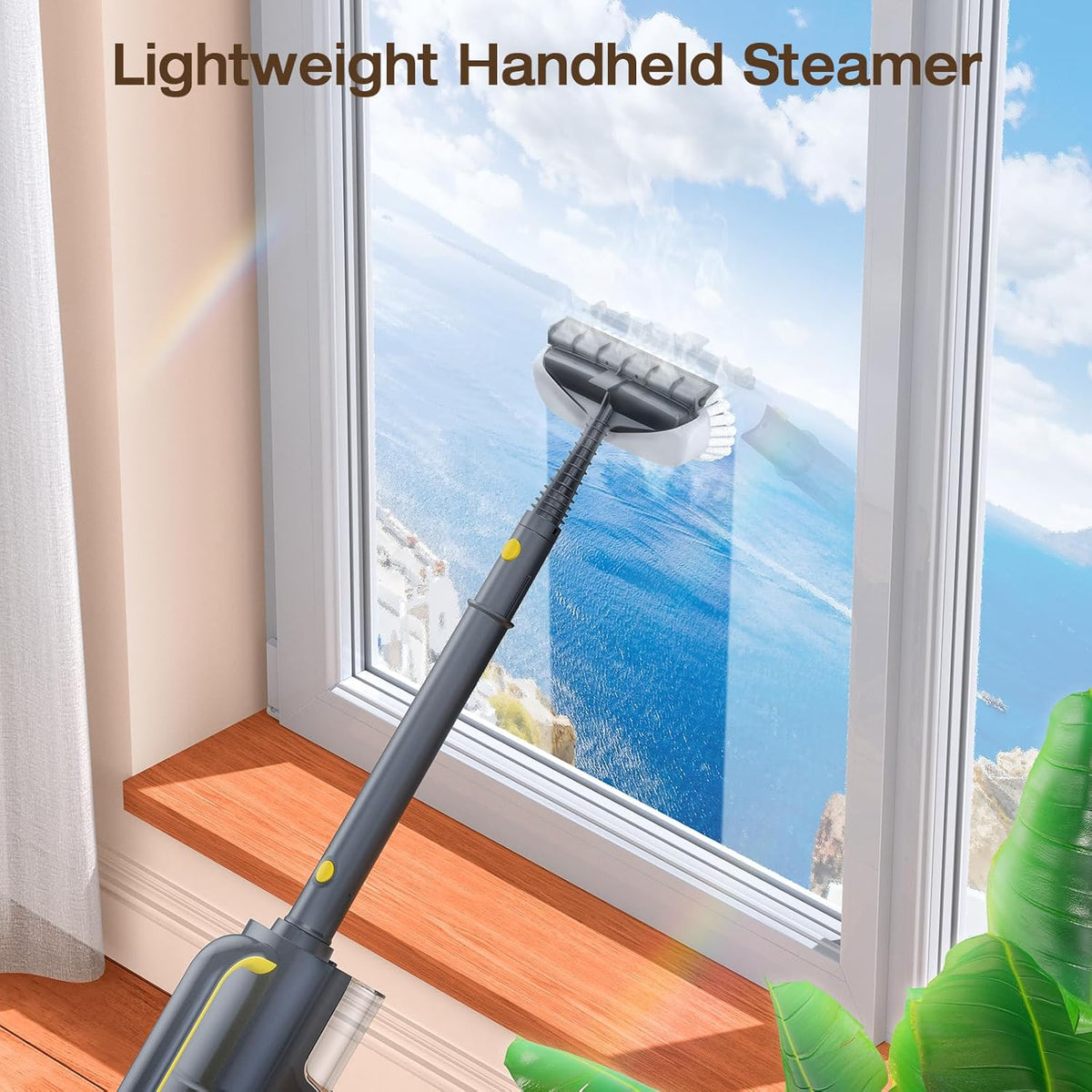ScrubWiz Steam Mop Cleaner with Detachable Handheld Steamer, 10-in-1 Multi Accessories, Washable
