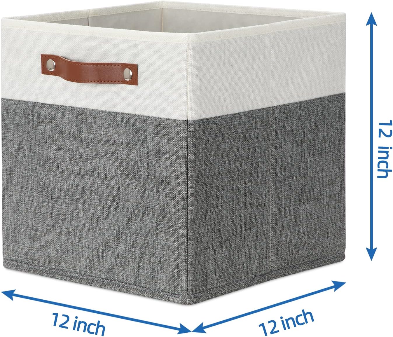 Temary Storage Cubes 12ﾗ12 Fabric Cube Storage Bins Foldable Storage Baskets with Handles