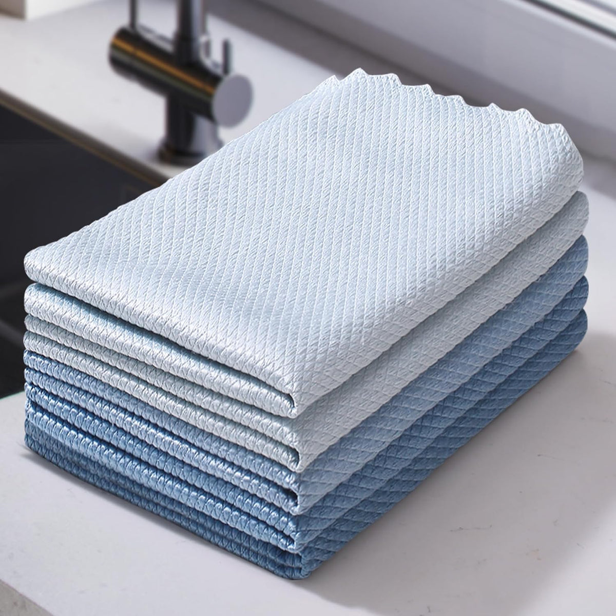 JOYMOOP Fish Scale Streak Free Magic Glass Window Cleaning Cloth, Microfiber Cleaning Cloth