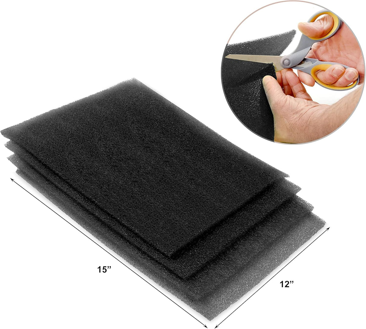 Dualplex® Fruit & Veggie Life Extender Liner for Fridge Refrigerator Drawers, 12x15 Inches (4 Pack)
