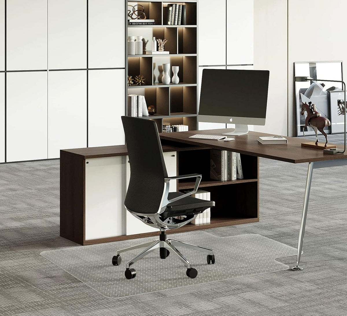 FuturHydro Office Chair Mat for Low Pile Carpet, 48" x 36" Clear Computer Desk Chair Mats for
