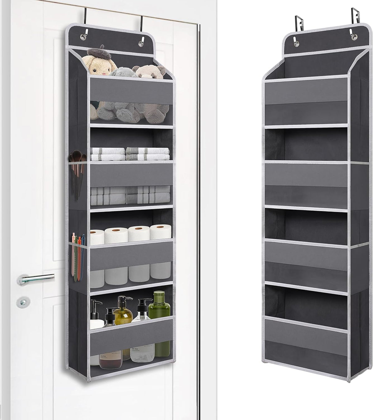 Over The Door Hanging Organizer with 4 Large Pockets – Closet, Bathroom, Nursery, Bedroom, Dorm