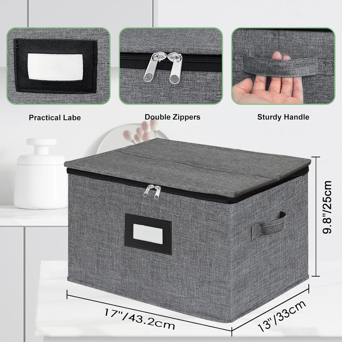 Wine Glass Sorage Box, Stemware Storage Cases with dividers, Hard Shell China Storage Containers 12