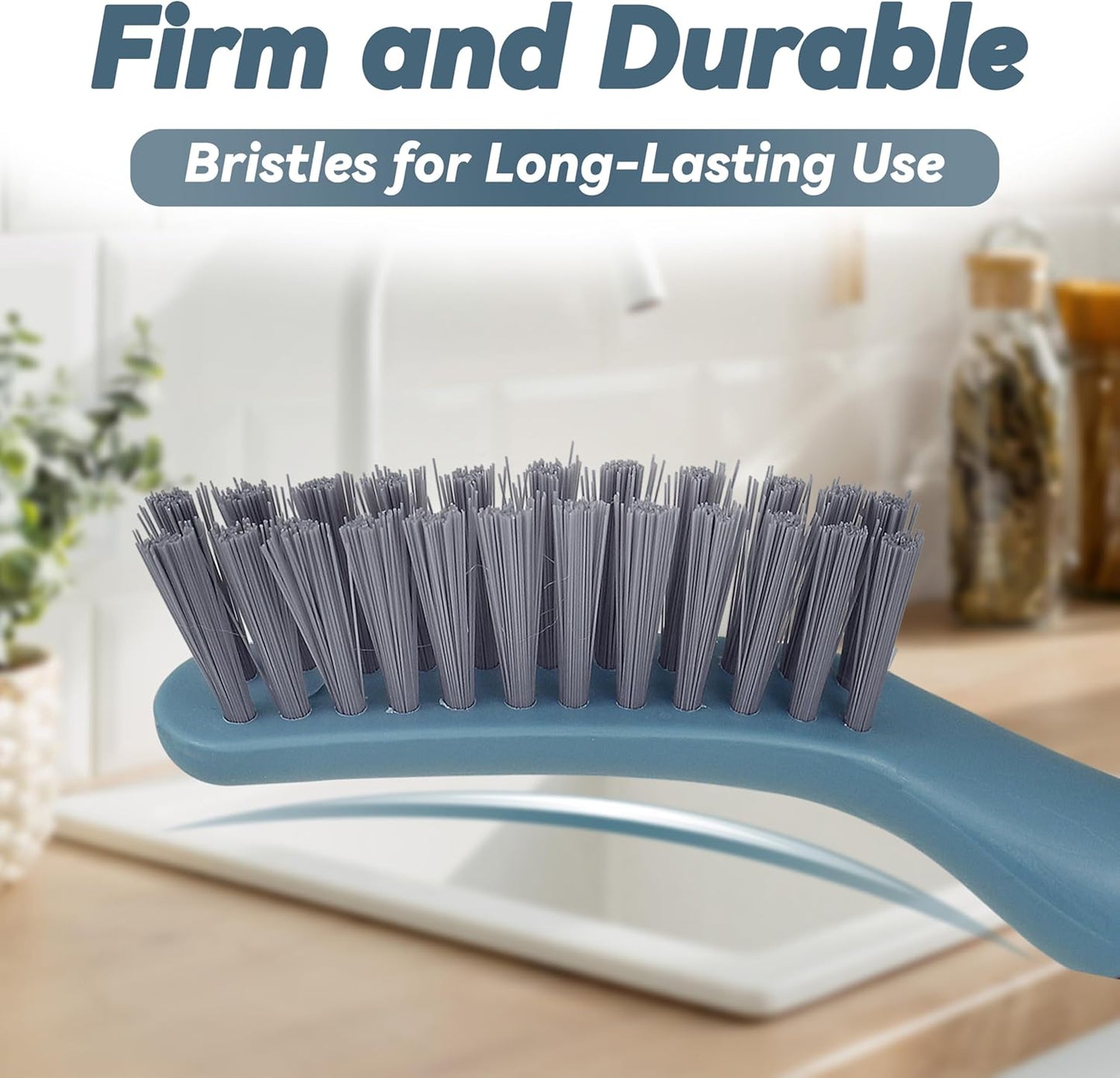PHYEX 2 Packs Small Brushes for Cleaning, Stiff Bristle Grout Scrub Brushes for Kitchen, Bathroom