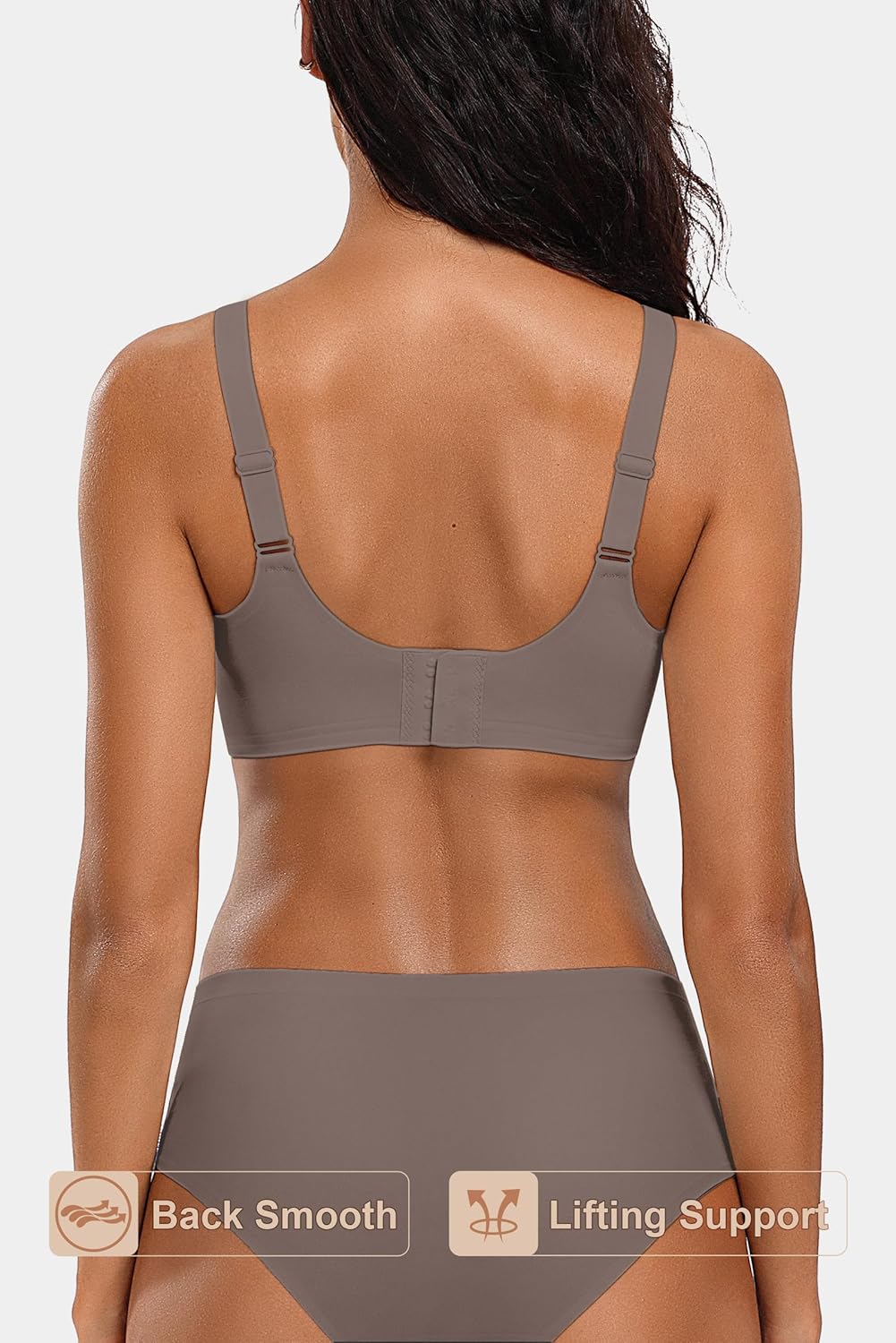 Vertvie Womens Seamless Bras No Underwire Supportive Wireless Push Up Full Coverage Bralette