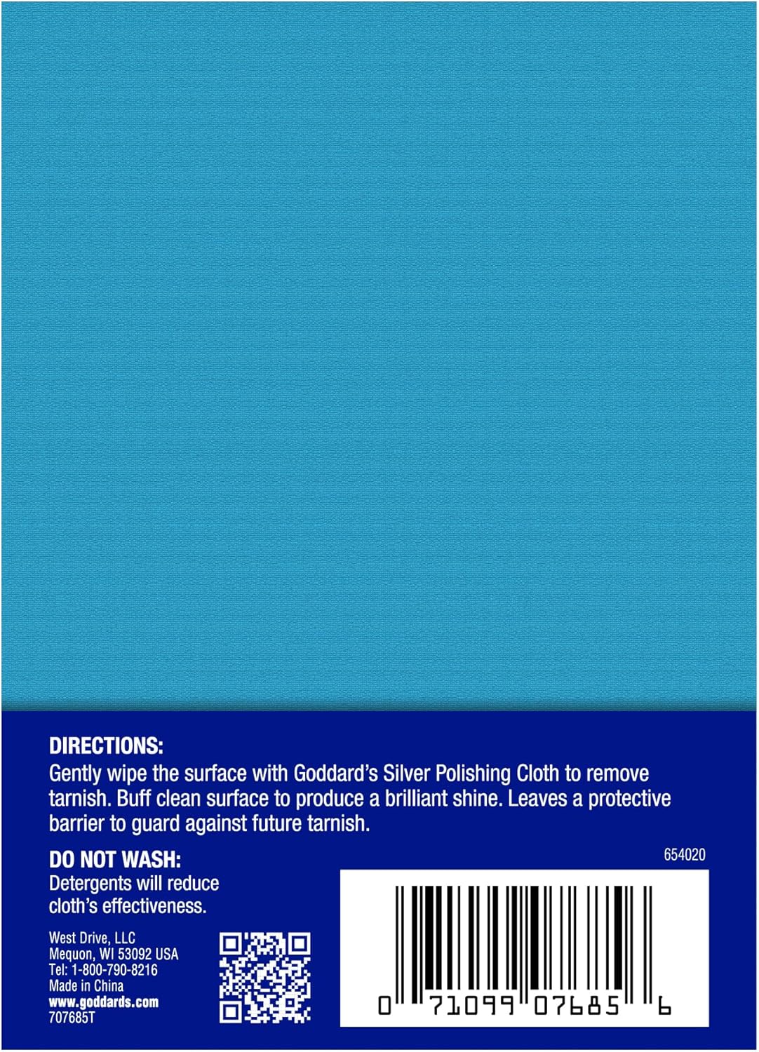 Goddard's Silver Polishing Cloth for Jewelry, Remove Tarnish on Plated or Sterling Silver, Gold