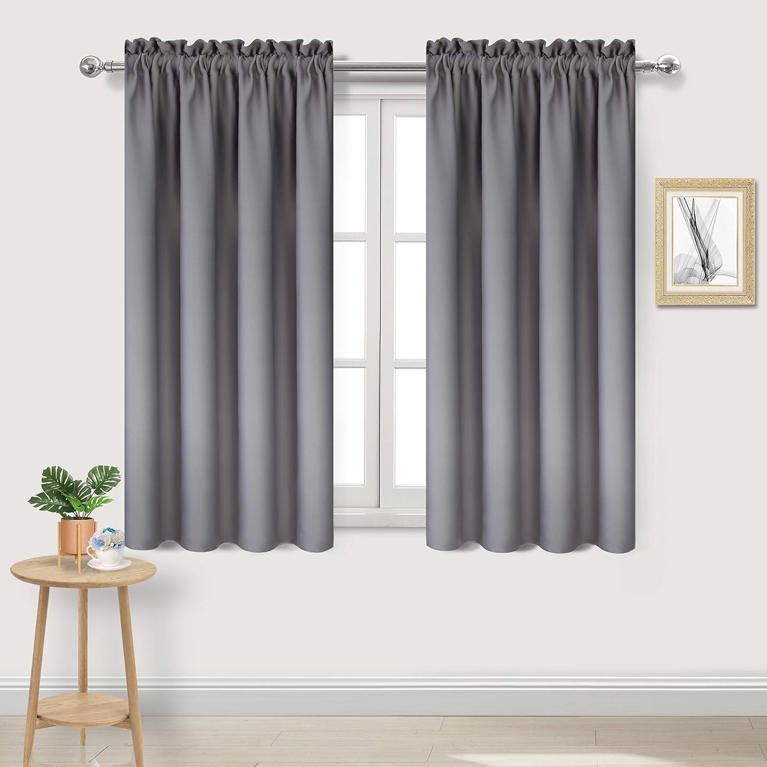 DWCN Blackout Curtains Thermal Insulated Energy Saving Bedroom and Kitchen Curtains Window