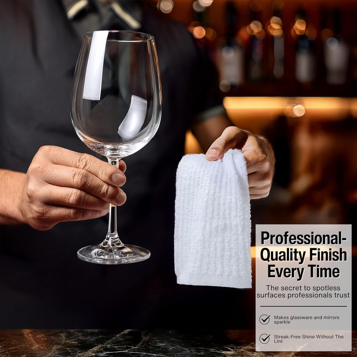 Bar Mop Cleaning Kitchen Dish Cloth Towels 12" x 12", 100% Cotton, Machine Washable, Everyday