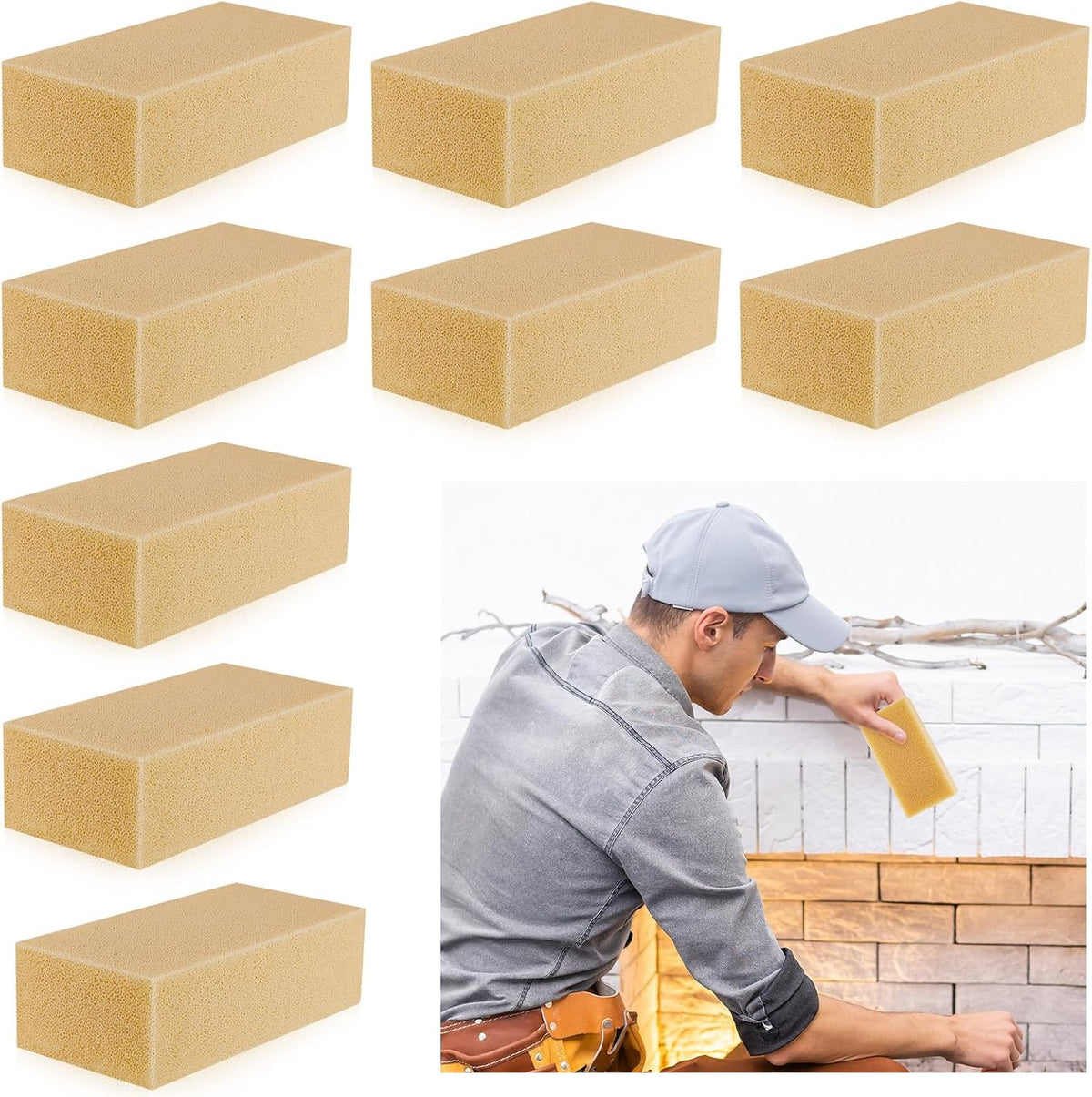 Tessco for you 9 Pcs Reusable Soot Eraser Sponge for Dry Cleaning - Effective Soot Remover for Pet