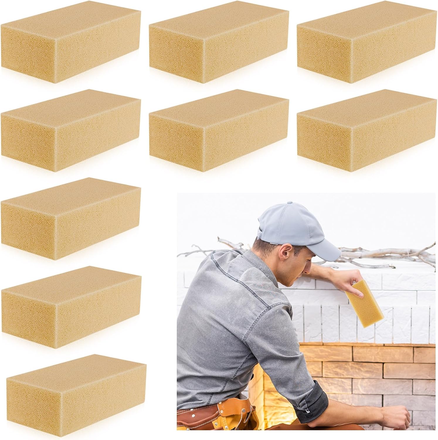 Tessco for you 9 Pcs Reusable Soot Eraser Sponge for Dry Cleaning - Effective Soot Remover for Pet