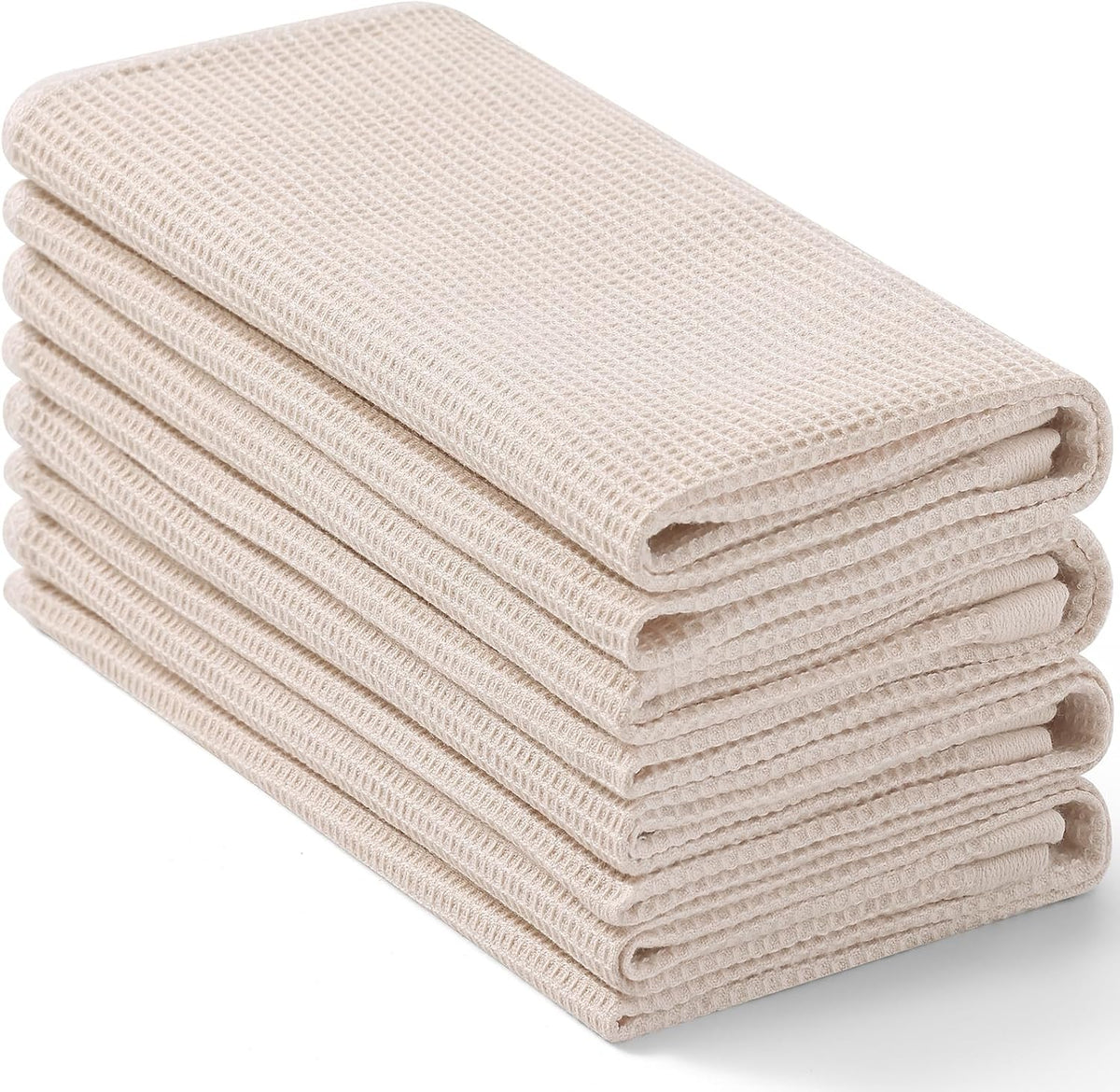Homaxy 100% Cotton Waffle Weave Kitchen Towels - 4 Pack Soft and Absorbent Dish Towels - 16 x 26