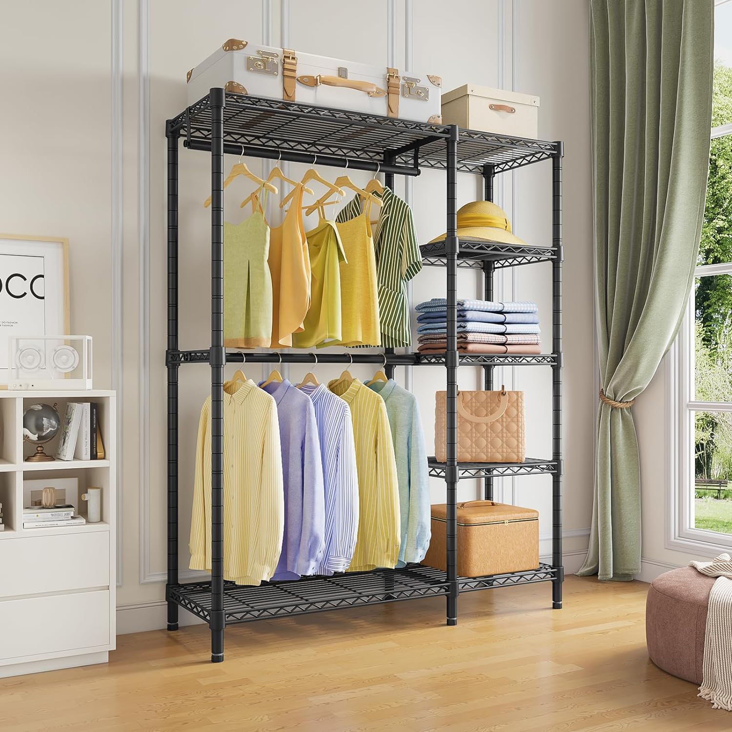 VIPEK V7 Garment Rack for Hanging Clothes Heavy Duty Clothes Rack with Shelves, Portable Closet