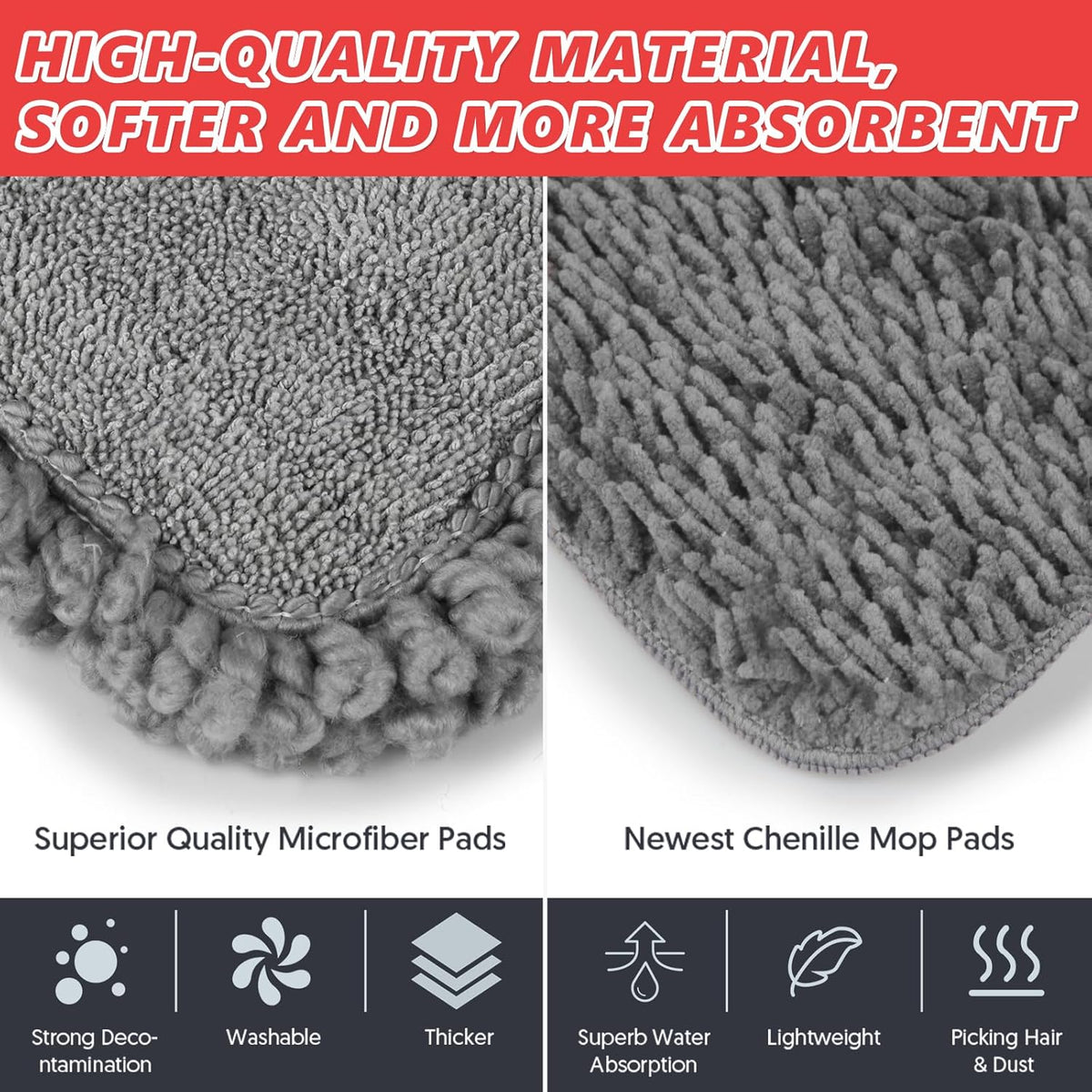 HOMTOYOU Dust Mop for Hardwood Floors: Microfiber Spray Mop for Cleaning Laminate Wood Tile Home