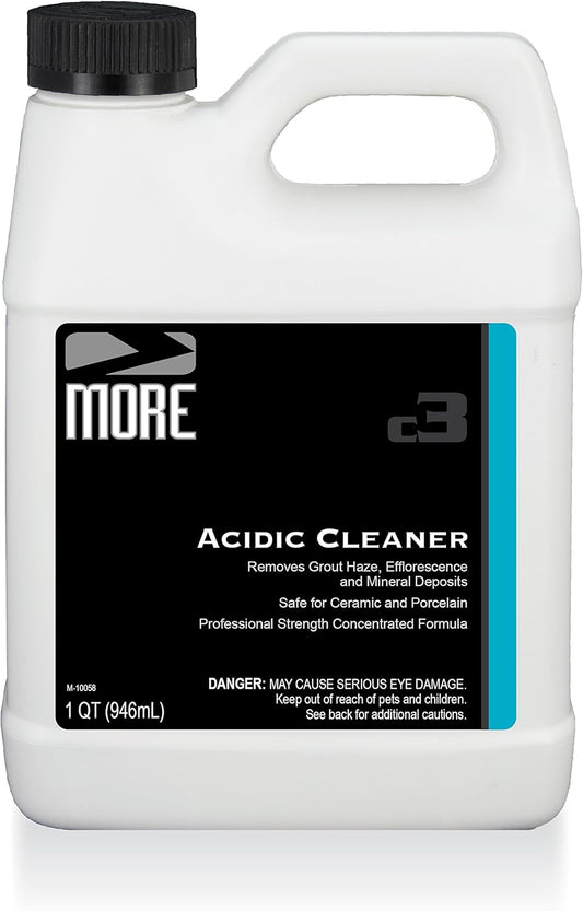 MORE Grout Cleaner for Tile Floors - Acidic Grout Cleaning Solution - Removes Cement-Based Grout