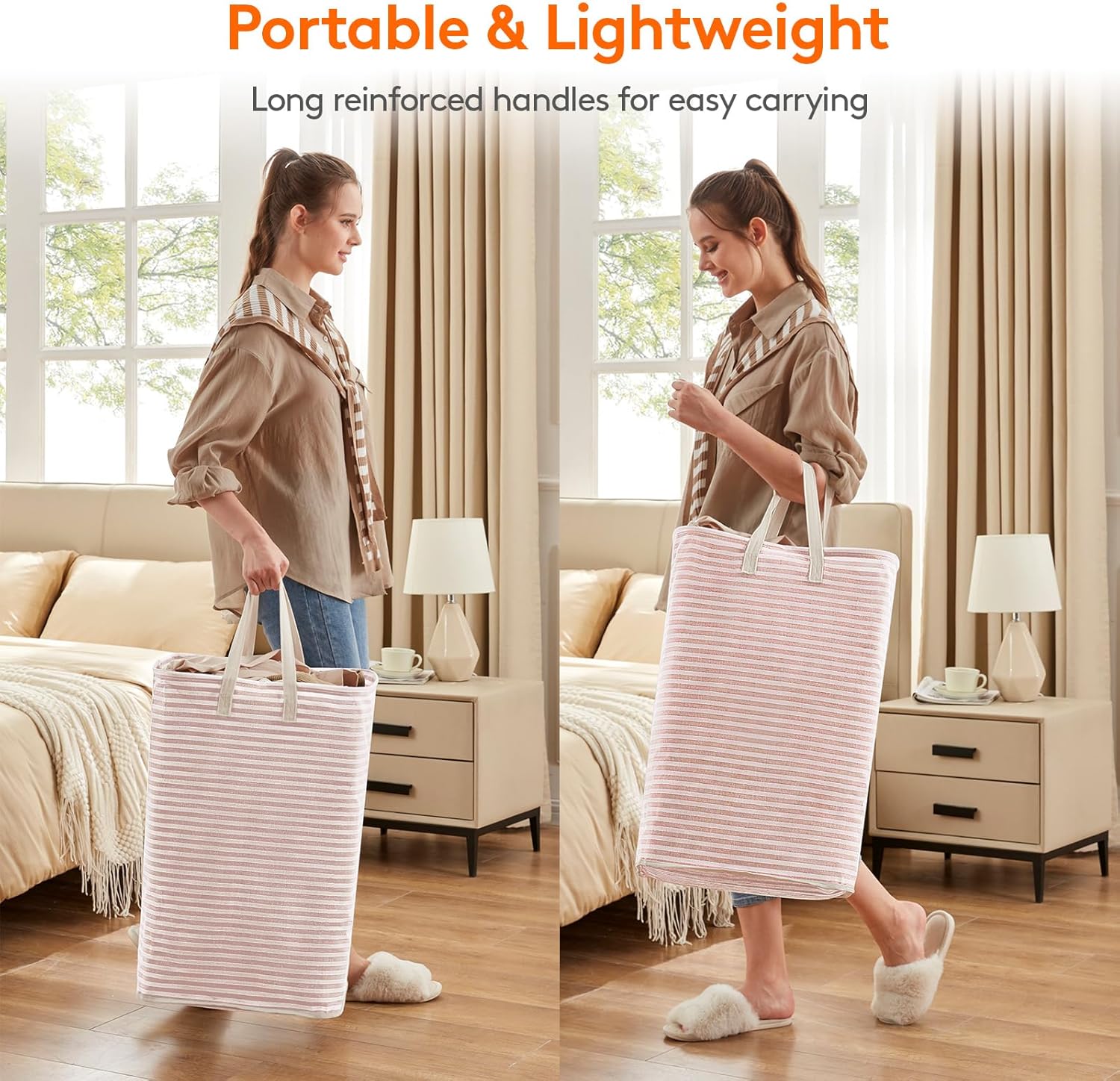 Lifewit 2 Pack Laundry Hamper Large Collapsible Laundry Baskets, Freestanding Waterproof Clothes