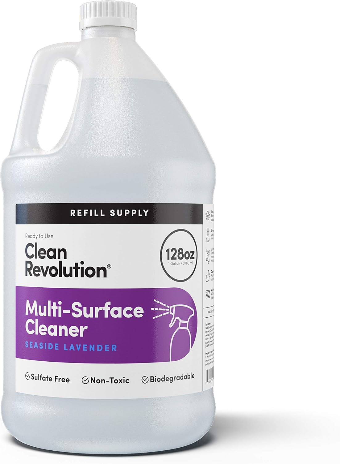 Clean Revolution Multi Surface Cleaner Refill Supply, Non-Toxic, Eco-Friendly & Plant-Based, Ready