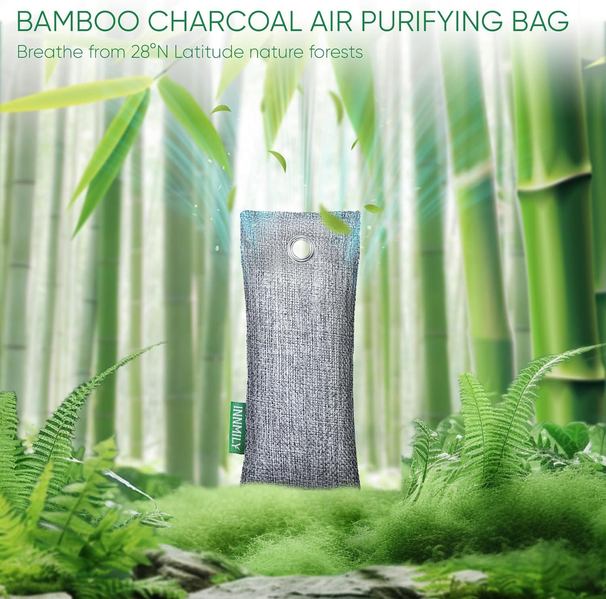 Activated Charcoal Odor Absorber, 6 Pack Natural Shoe Odor Eliminator, Bamboo Charcoal Air