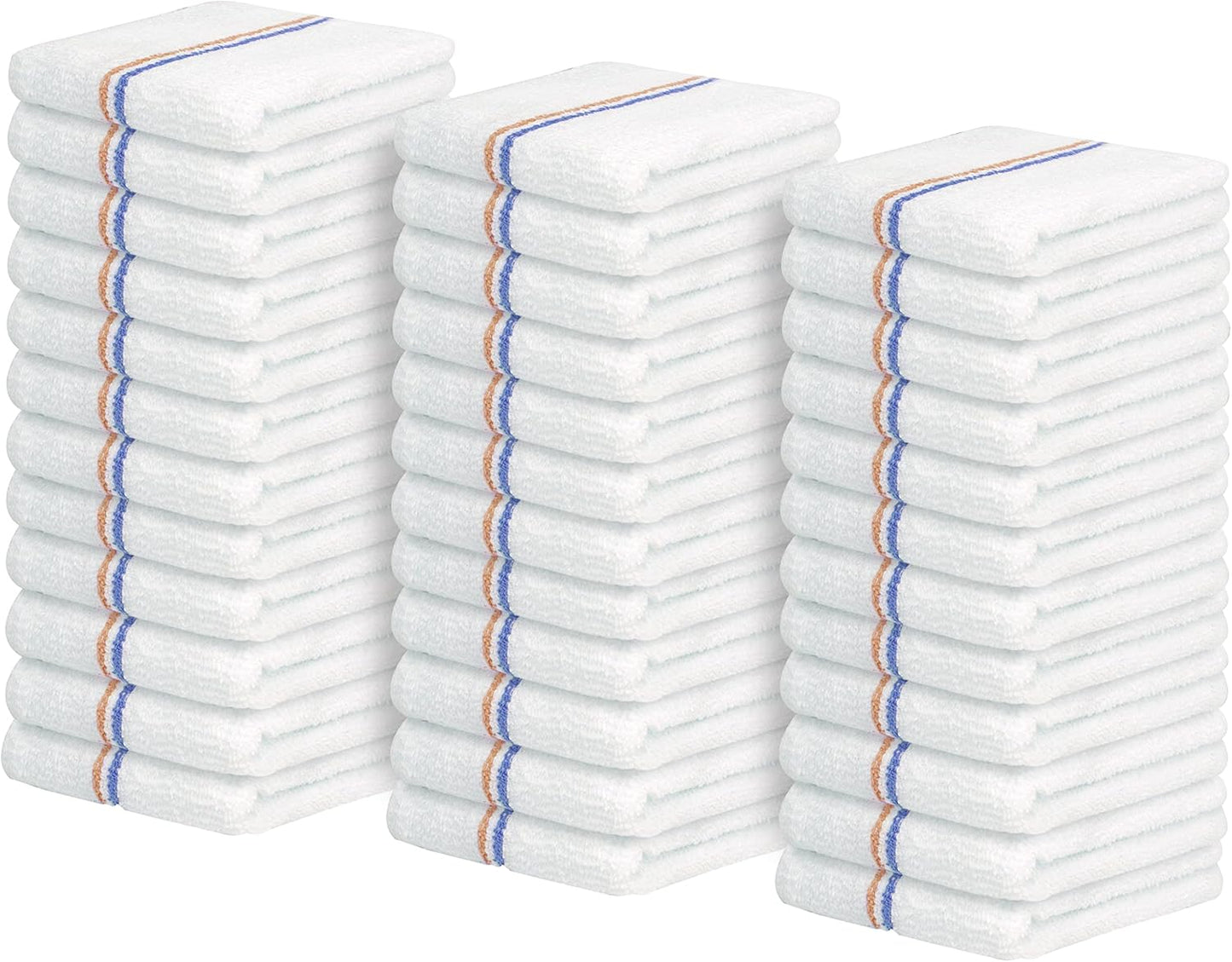 Avalon Towels Terry Bar Mop Towels (Value Pack of 36) Size 16"x19" – Absorbent and Durable